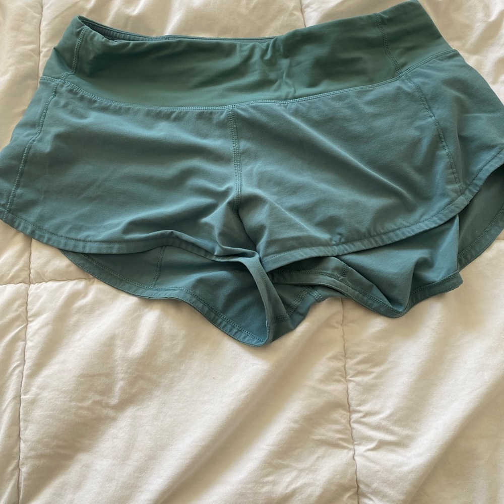 blue lulu lemon shorts